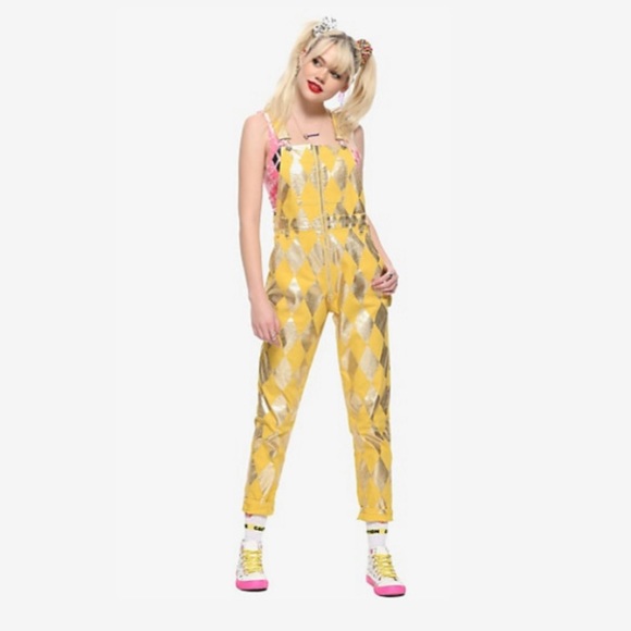 Dc Comics Jeans Harley Quinn Birds Of Prey Boobytrap Overalls Poshmark